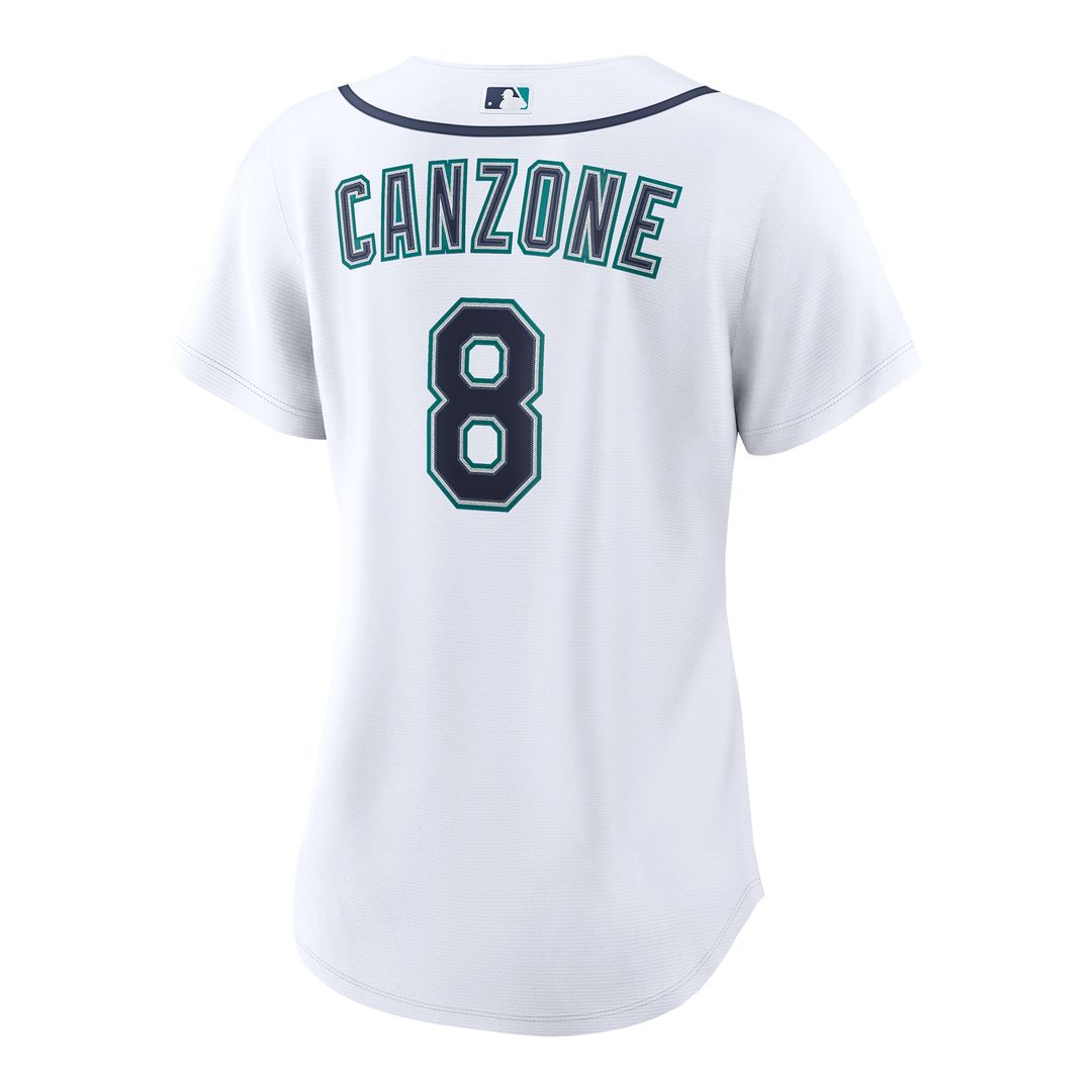Seattle Mariners Dominic Canzone Nike Women's Home Replica Jersey - White Team Jersey Sports Fan Apparel