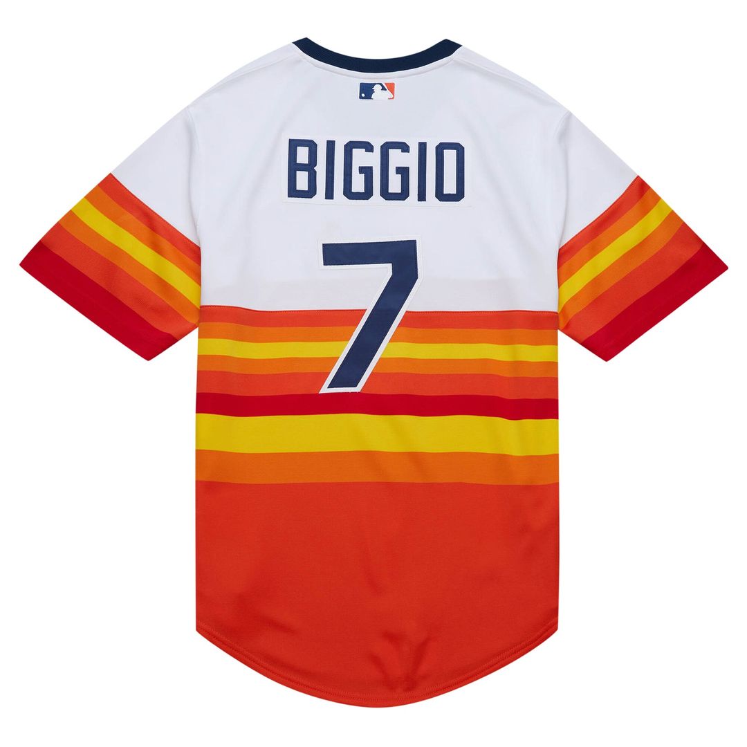 Houston Astros Craig Biggio Mitchell & Ness 2004 Cooperstown Authentic Throwback Jersey - White Team Jersey Sports Fan Apparel