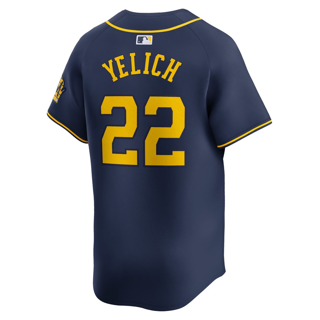 Milwaukee Brewers Christian Yelich Nike Alternate Limited Player Jersey - Navy Team Jersey Sports Fan Apparel