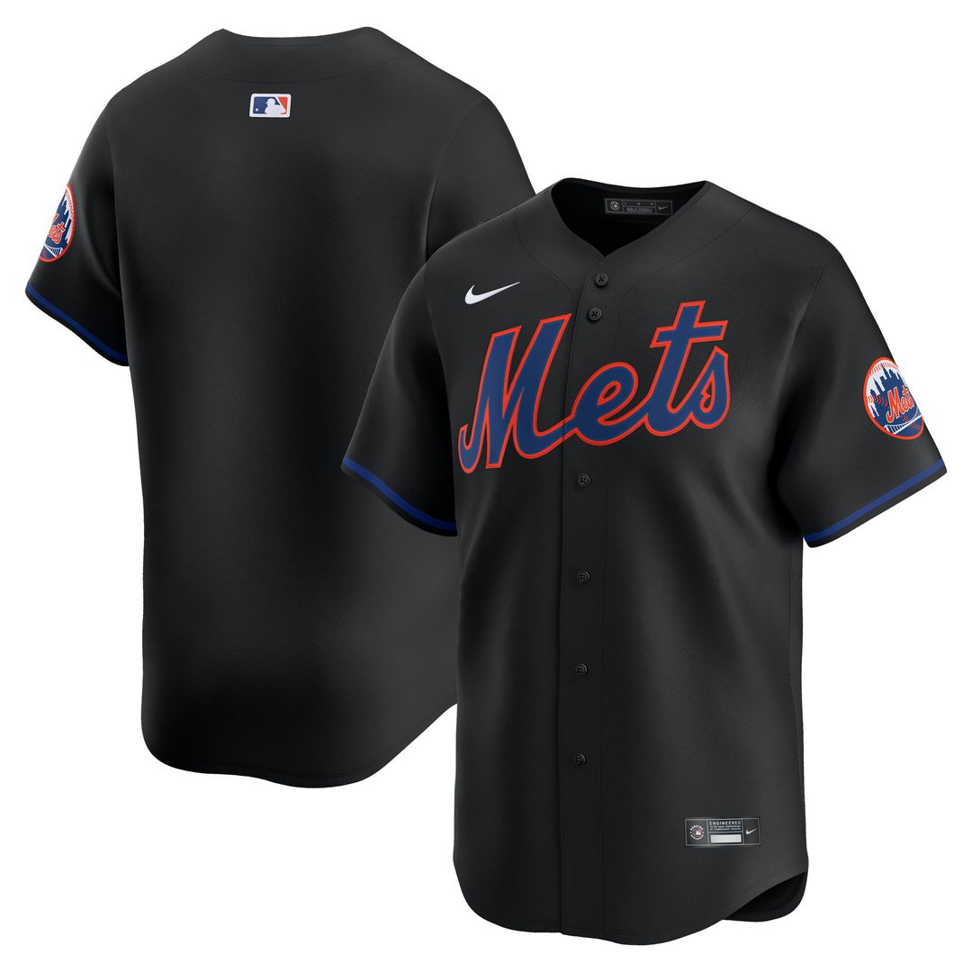 New York Mets Nike Alternate Limited Jersey - Black Team Jersey Sports Fan Apparel