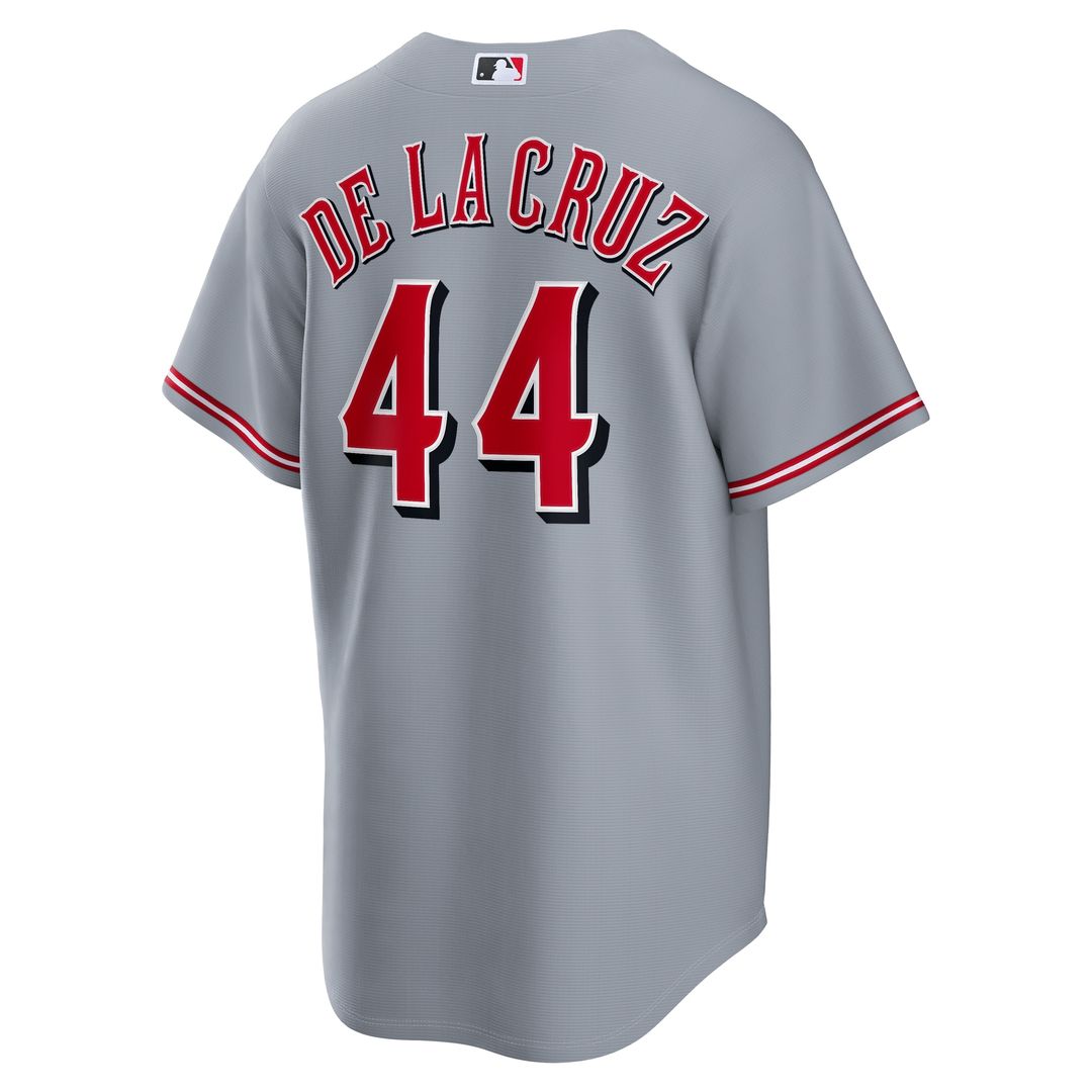 Cincinnati Reds Elly De La Cruz Nike Road Replica Jersey - Gray Team Jersey Sports Fan Apparel