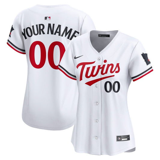 Minnesota Twins Nike Women's Home Limited Custom Jersey - White Team Jersey Sports Fan Apparel