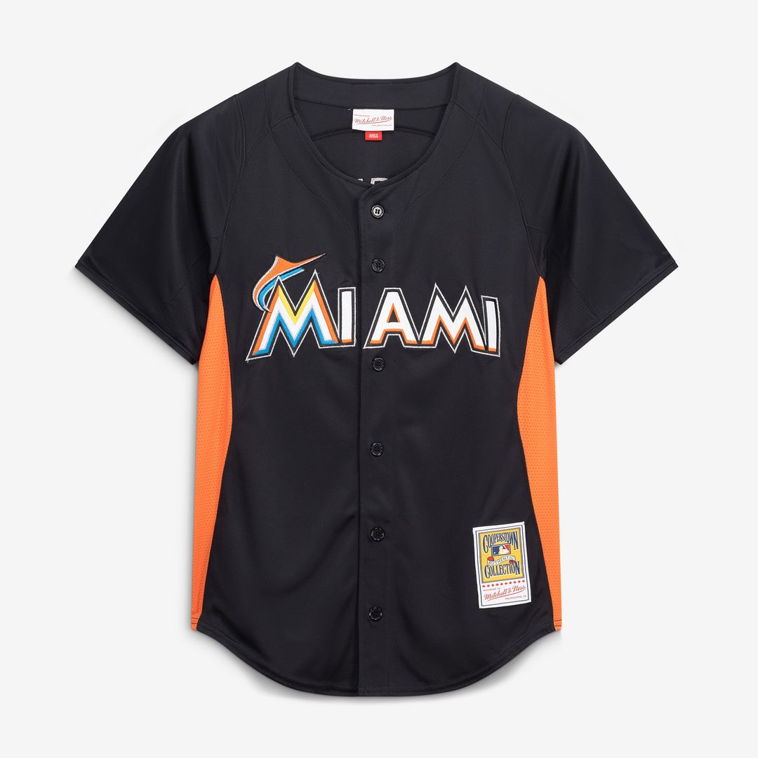 Miami Marlins Jose Fernandez Mitchell & Ness Authentic Batting Practice Jersey - Black Team Jersey Sports Fan Apparel