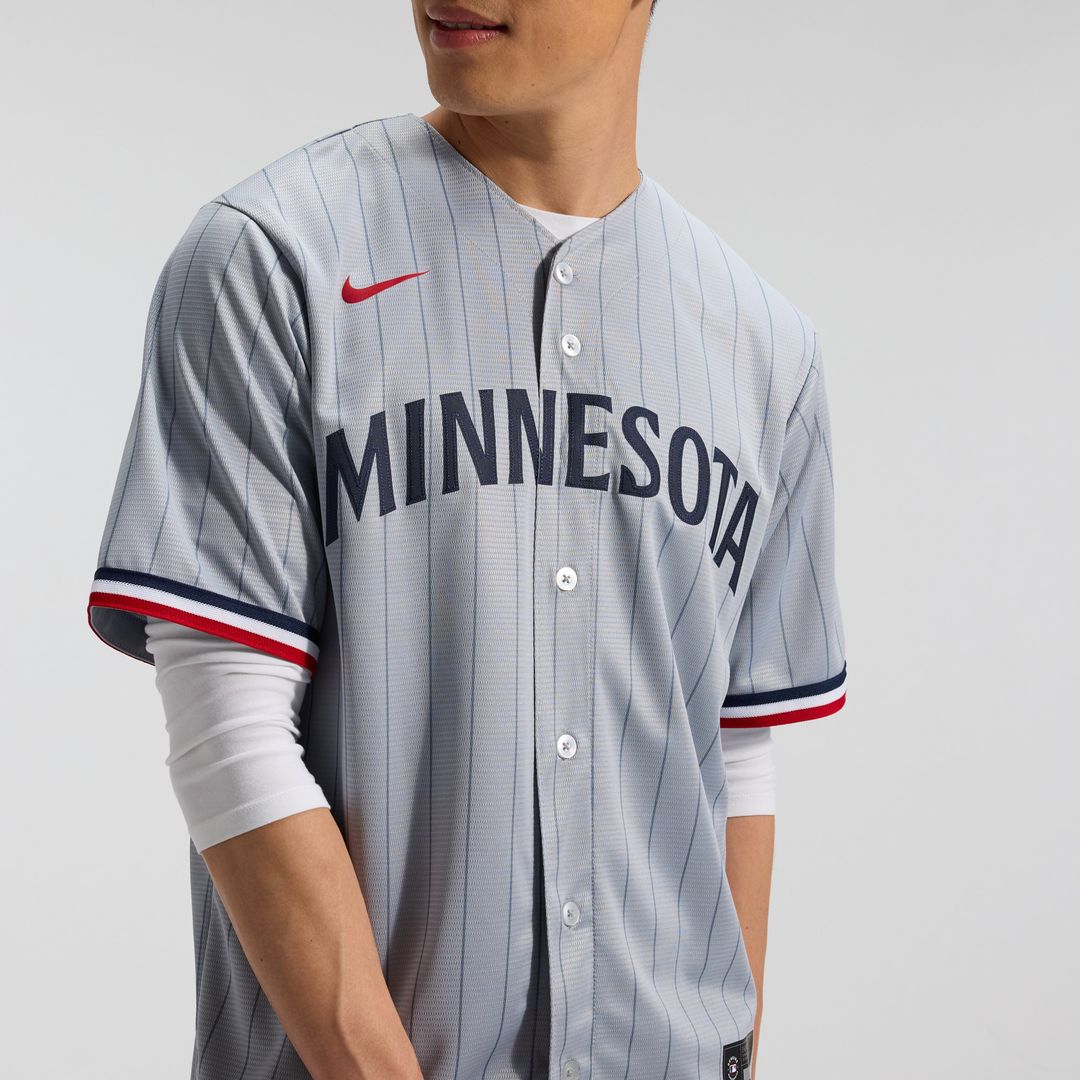 Minnesota Twins Nike Road Replica Team Jersey - Gray Team Jersey Sports Fan Apparel
