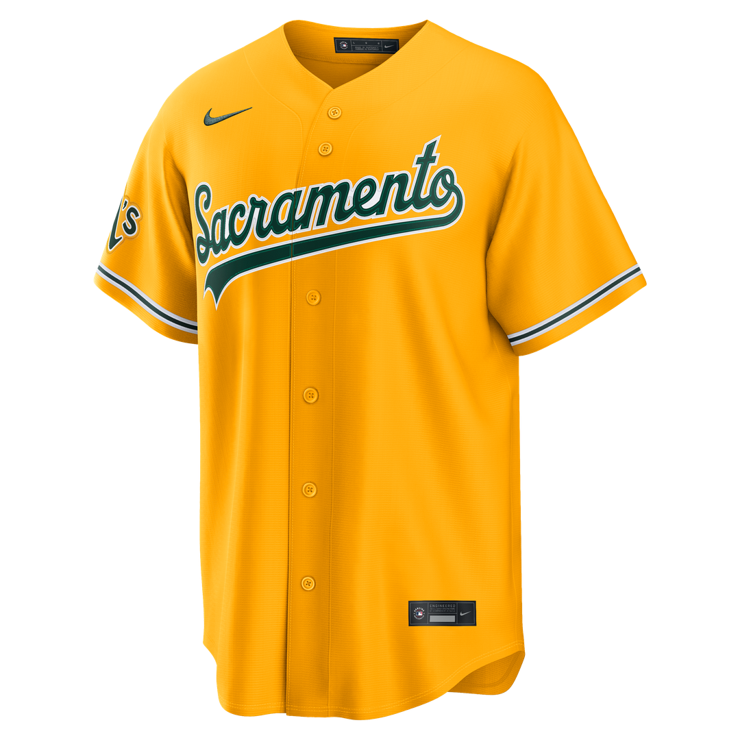 Athletics Brent Rooker Nike Alternate Stadium Jersey - Gold Team Jersey Sports Fan Apparel