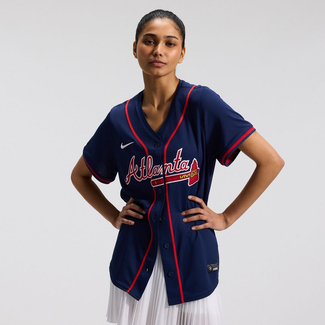 Atlanta Braves Ronald Acuña Jr. Nike Women's Alternate Limited Player Jersey - Navy Team Jersey Sports Fan Apparel