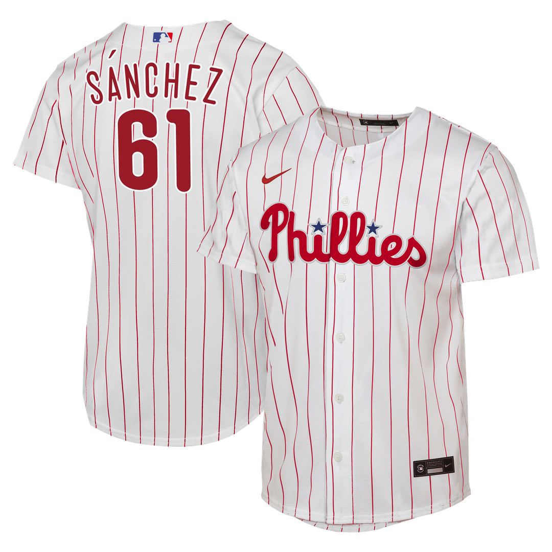 Philadelphia Phillies Cristopher Sánchez Nike Youth Home Replica Jersey - White Team Jersey Sports Fan Apparel