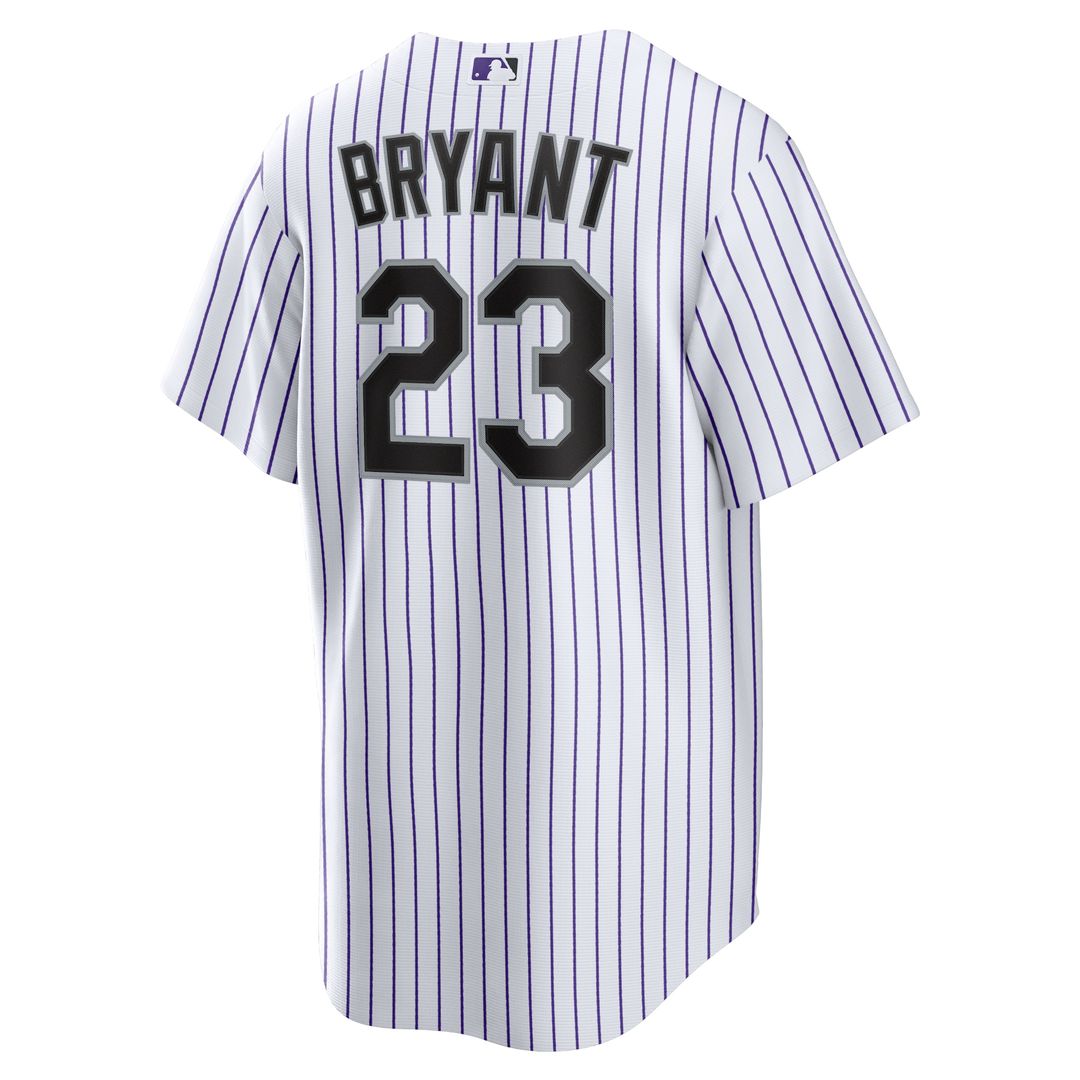Colorado Rockies Kris Bryant Nike Replica Player Jersey - White/Purple Team Jersey Sports Fan Apparel