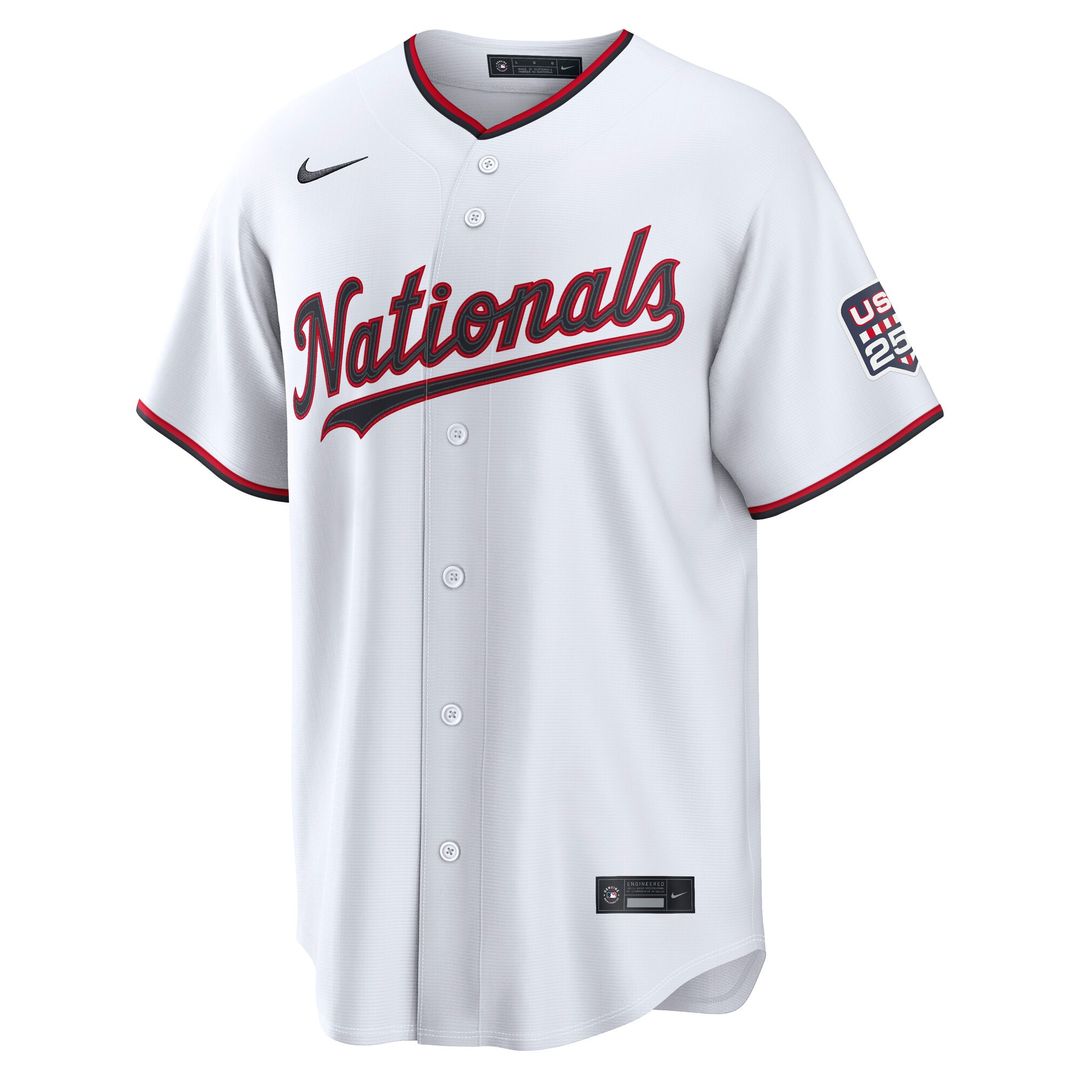 Washington Nationals James Wood Nike USA 250 Fourth of July Home Stadium Jersey - White Team Jersey Sports Fan Apparel