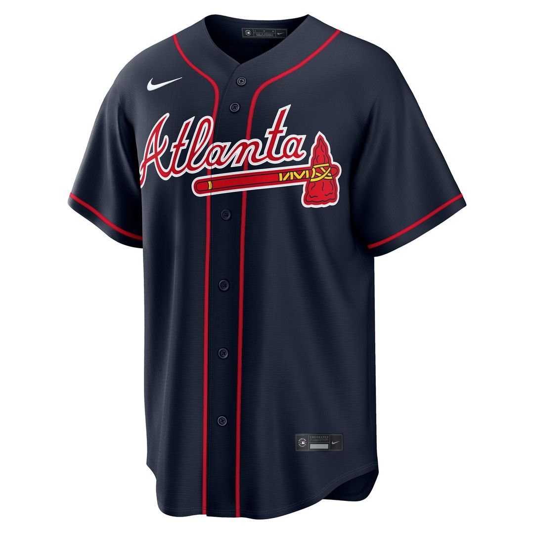 Atlanta Braves Austin Riley Nike Alternate Replica Jersey - Navy Team Jersey Sports Fan Apparel