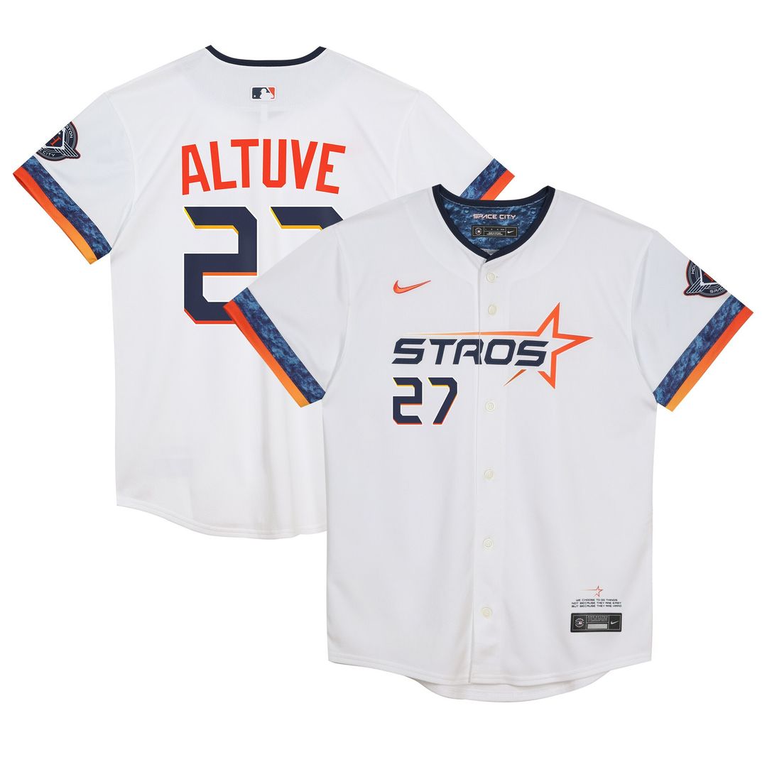 Houston Astros Jose Altuve Nike Preschool 2025 City Connect Limited Player Jersey - White Team Jersey Sports Fan Apparel