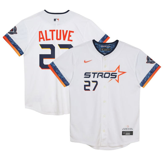 Houston Astros Jose Altuve Nike Preschool 2025 City Connect Limited Player Jersey - White Team Jersey Sports Fan Apparel