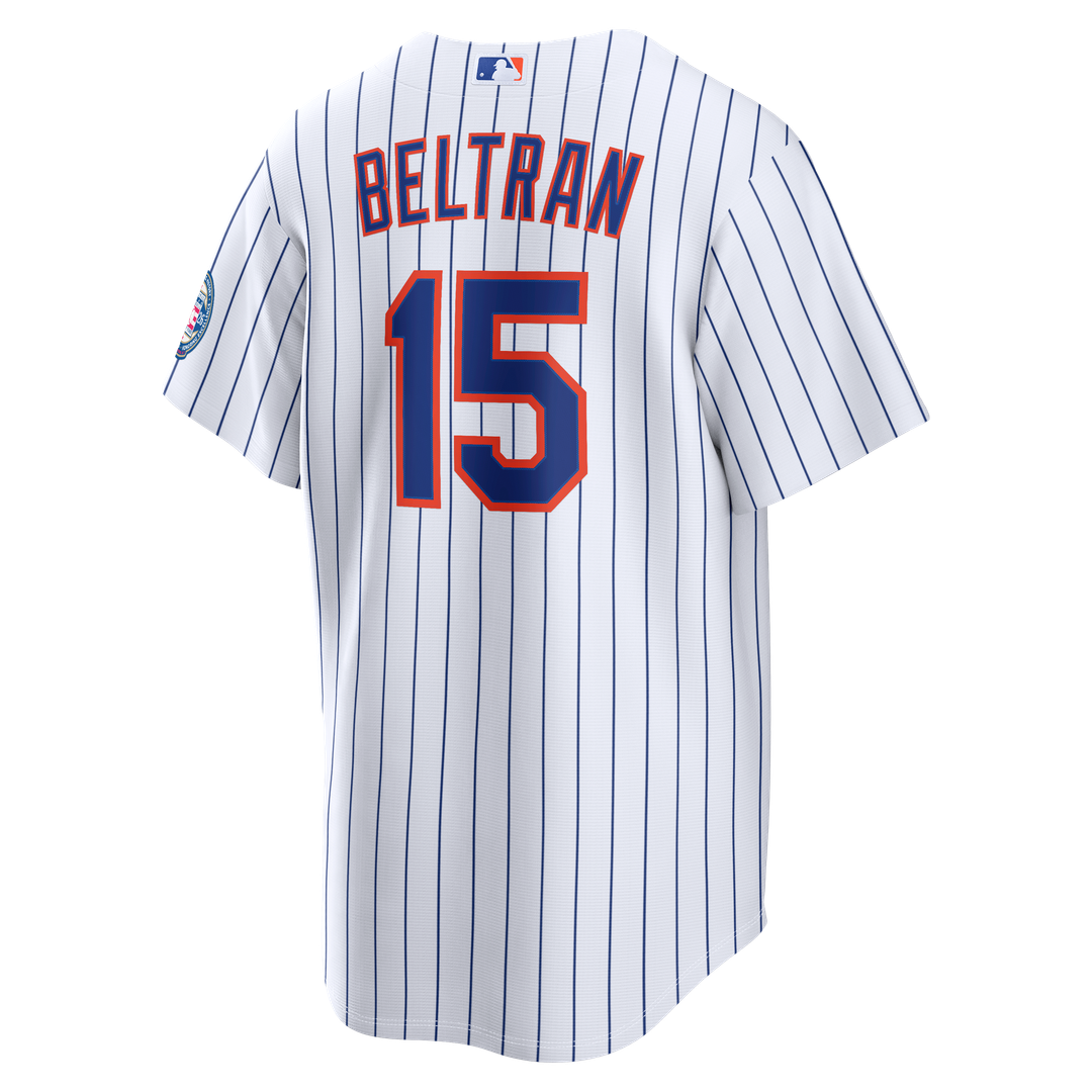 New York Mets Carlos Beltran Nike Home Replica 2026 Hall of Fame Patch Jersey - White Team Jersey Sports Fan Apparel