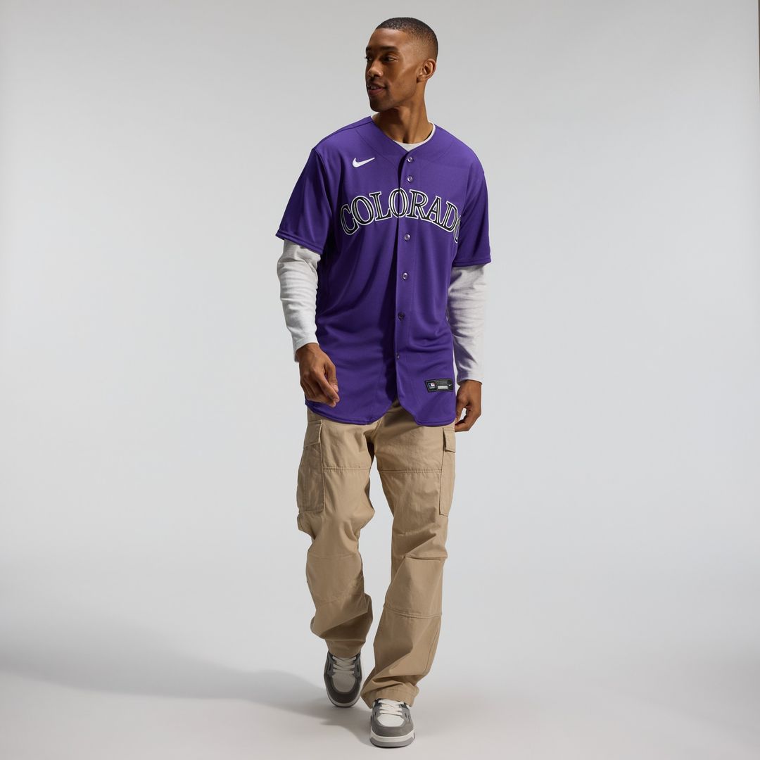 Colorado Rockies Nike Alternate Authentic Jersey - Purple Team Jersey Sports Fan Apparel