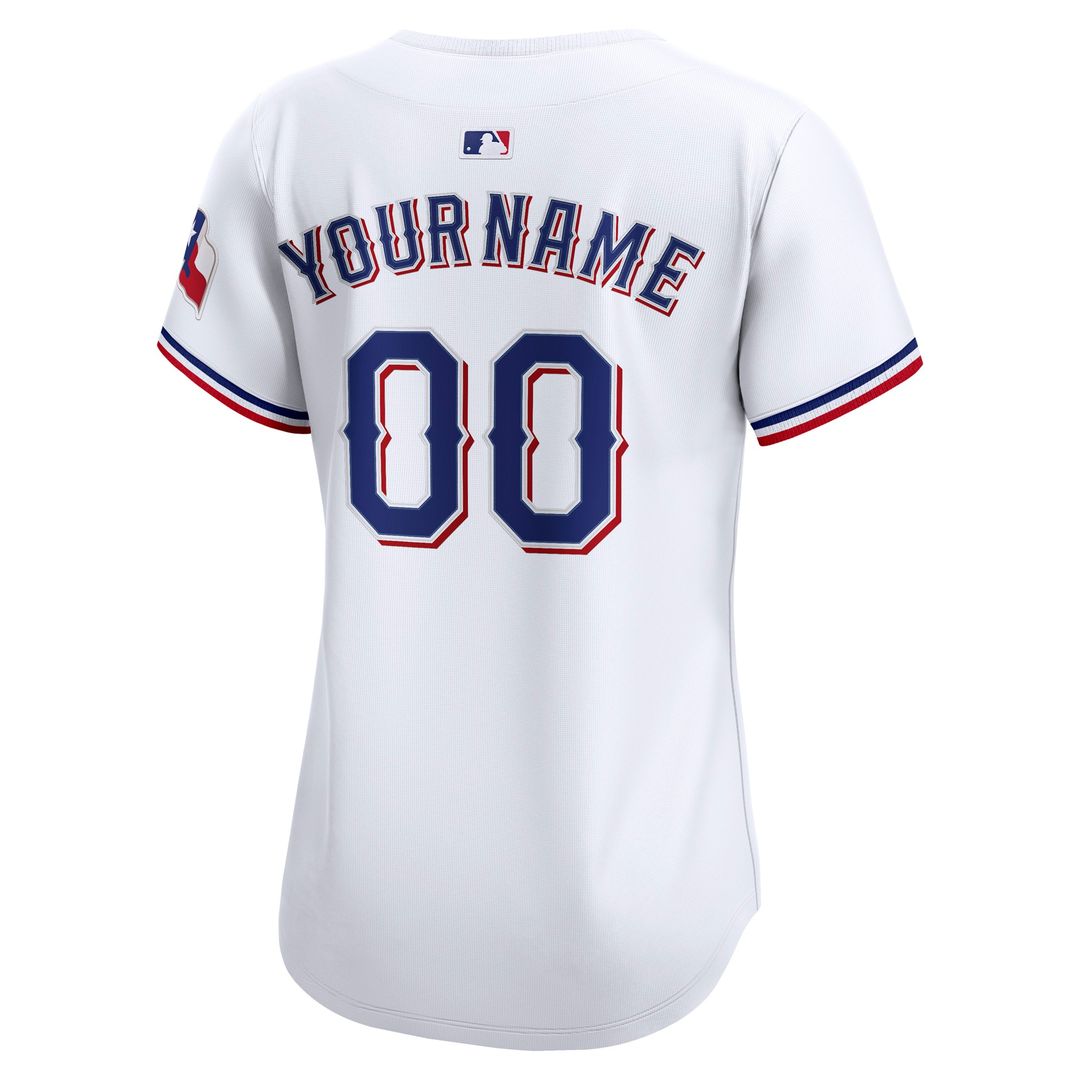Texas Rangers Nike Women's Home Limited Custom Jersey - White Team Jersey Sports Fan Apparel