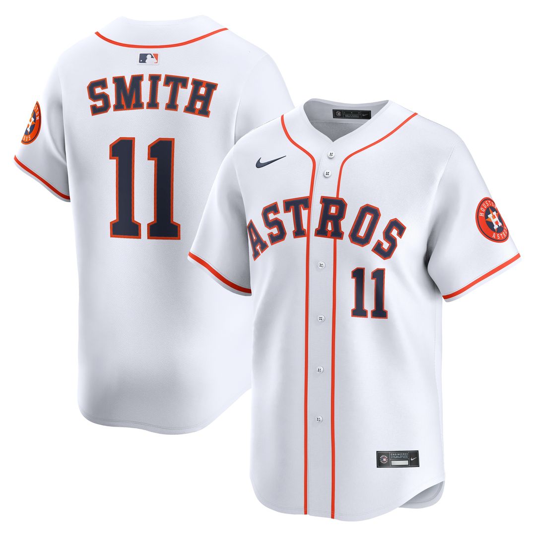 Houston Astros Cam Smith #11 Nike Home Limited Player Jersey - White Team Jersey Sports Fan Apparel