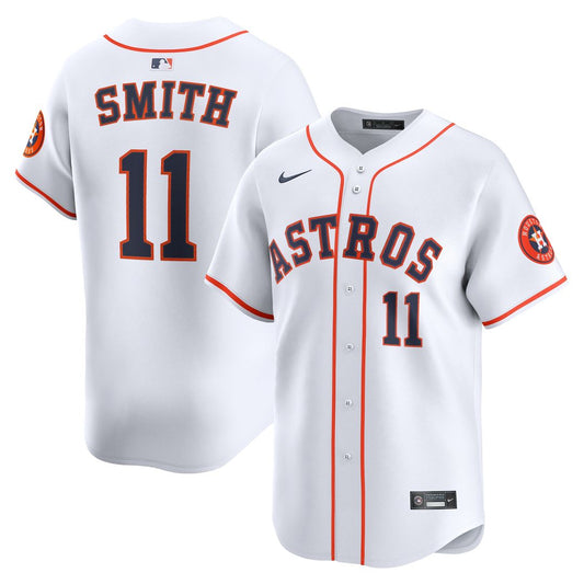 Houston Astros Cam Smith #11 Nike Home Limited Player Jersey - White Team Jersey Sports Fan Apparel
