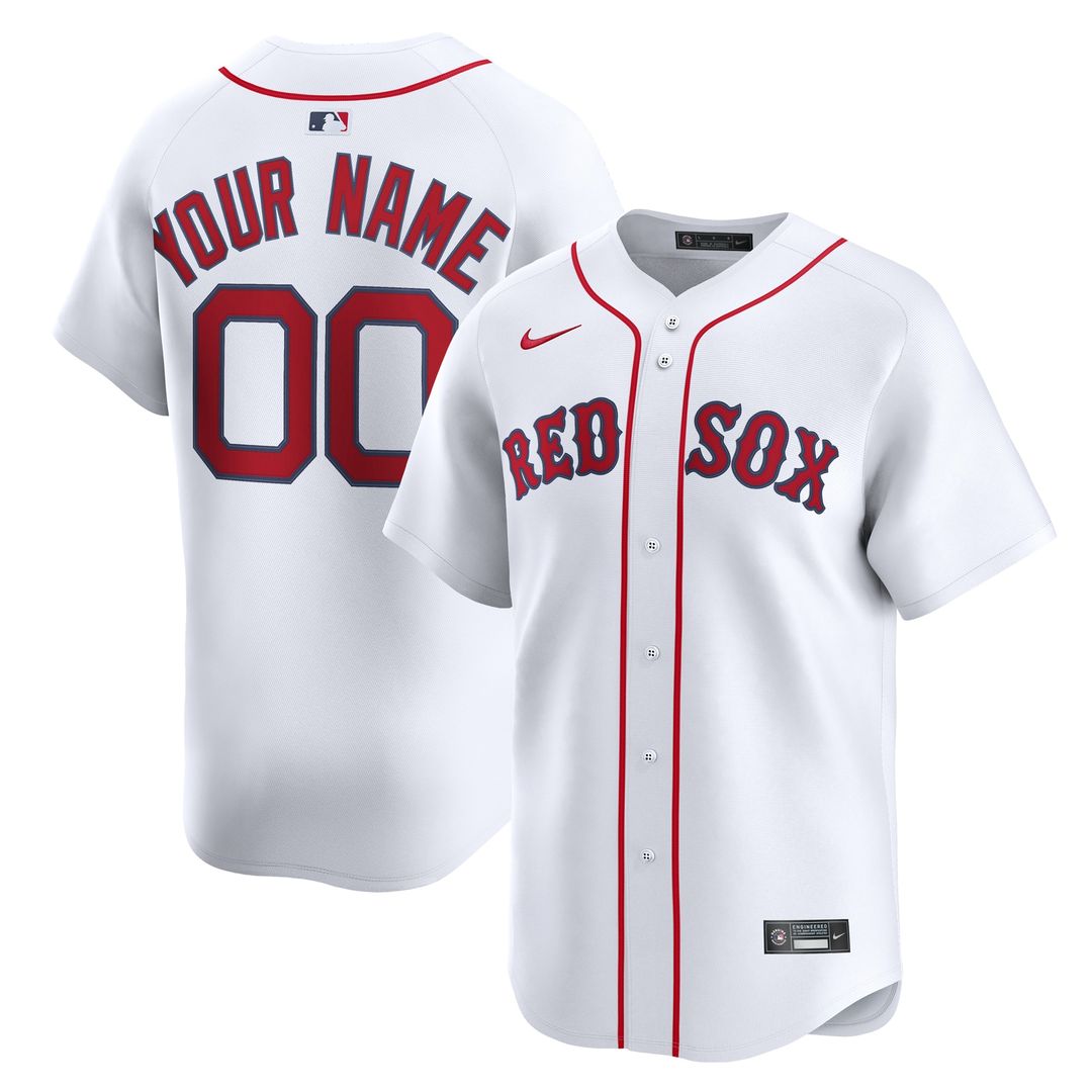 Boston Red Sox Nike Home Limited Custom Jersey - White Team Jersey Sports Fan Apparel