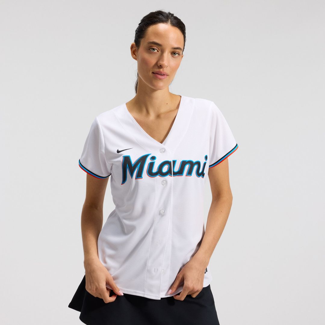Miami Marlins Nike Women's Replica Team Jersey - White Team Jersey Sports Fan Apparel