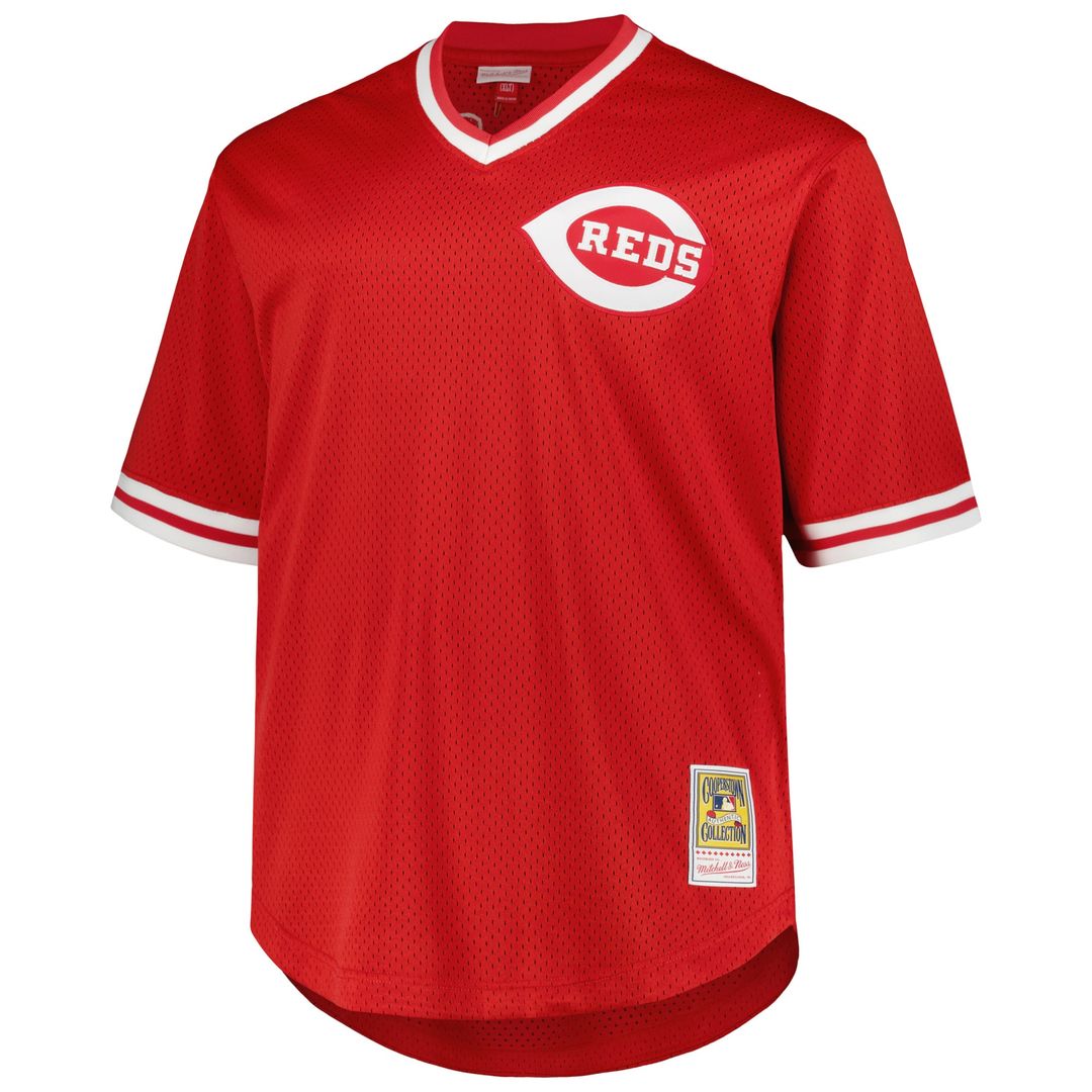 Cincinnati Reds Pete Rose Mitchell & Ness 1984 Cooperstown Mesh Pullover Jersey - Red Team Jersey Sports Fan Apparel