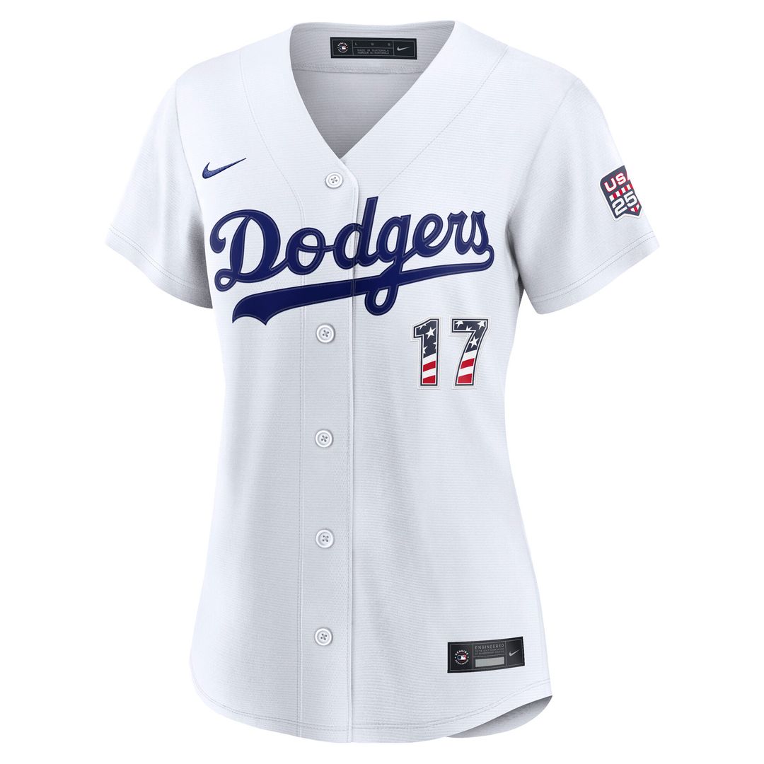 Los Angeles Dodgers Shohei Ohtani Nike Women's USA 250 Fourth of July Home Stadium Jersey - White Team Jersey Sports Fan Apparel