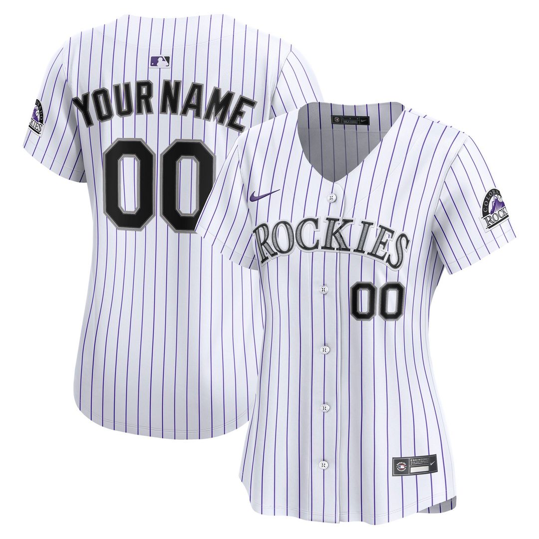 Colorado Rockies Nike Women's Home Limited Custom Jersey - White Team Jersey Sports Fan Apparel