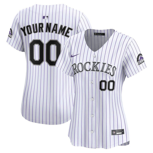 Colorado Rockies Nike Women's Home Limited Custom Jersey - White Team Jersey Sports Fan Apparel