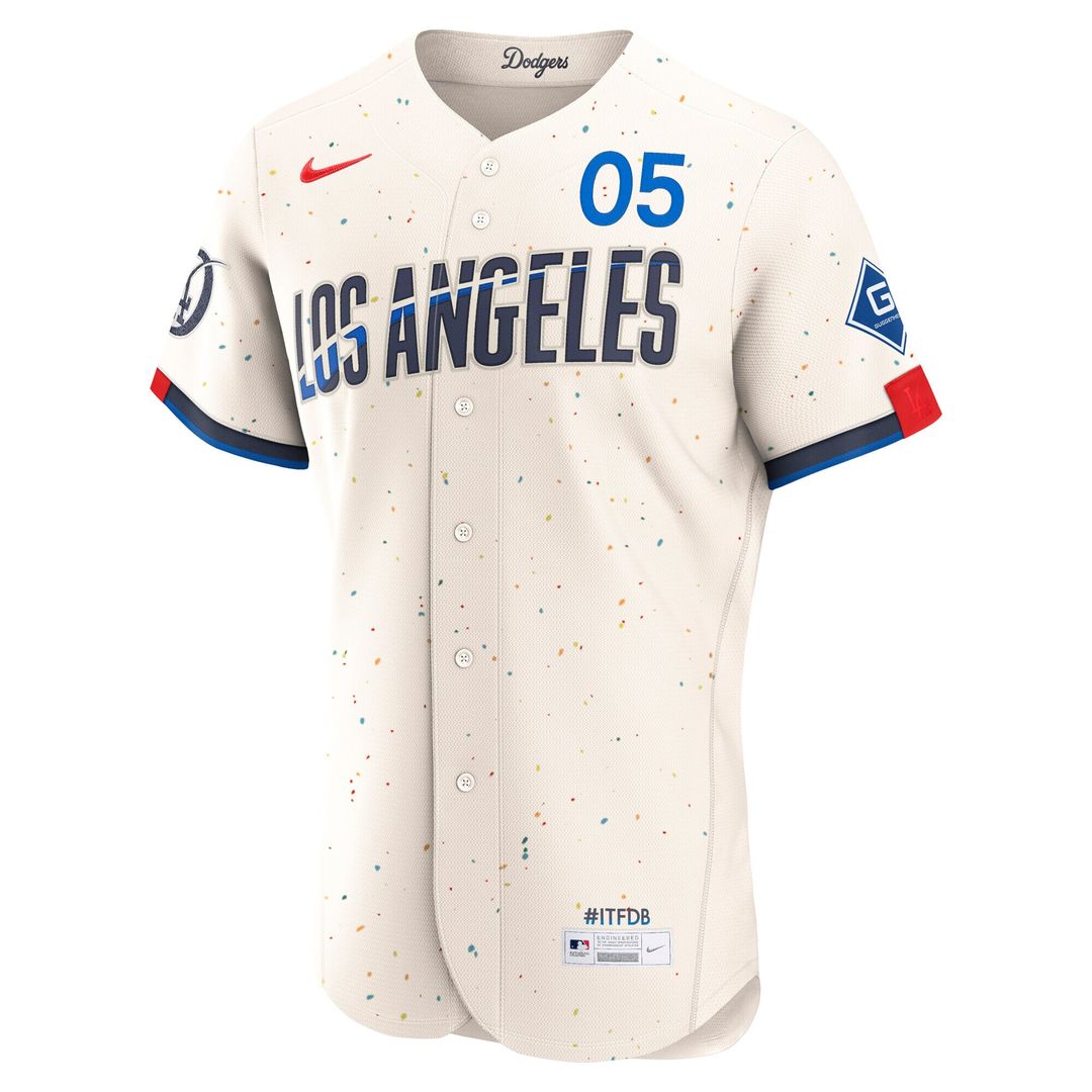 Los Angeles Dodgers Freddie Freeman Nike City Connect Authentic Sponsor Patch Jersey - Cream Team Jersey Sports Fan Apparel