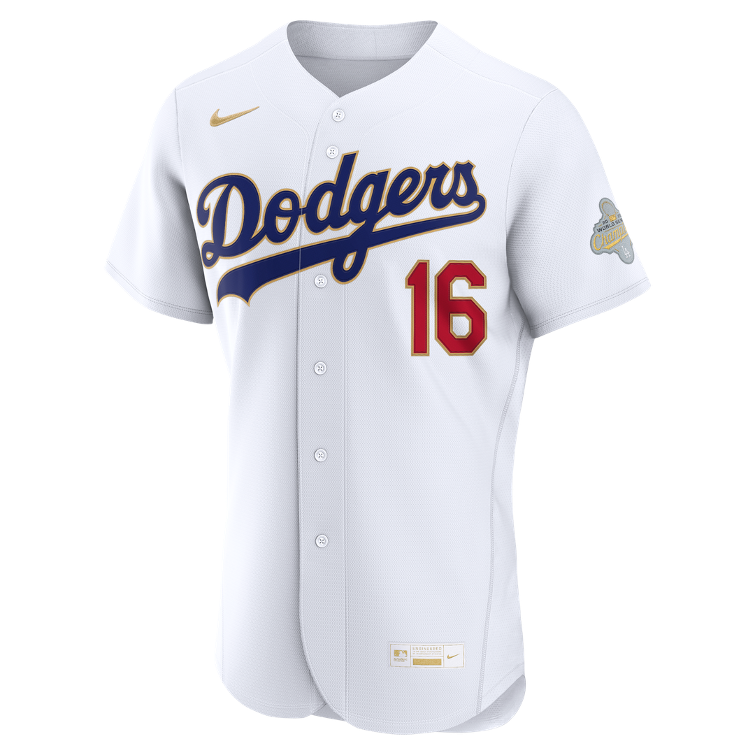 Los Angeles Dodgers Will Smith Nike 2026 Gold Collection Authentic Jersey - White Team Jersey Sports Fan Apparel