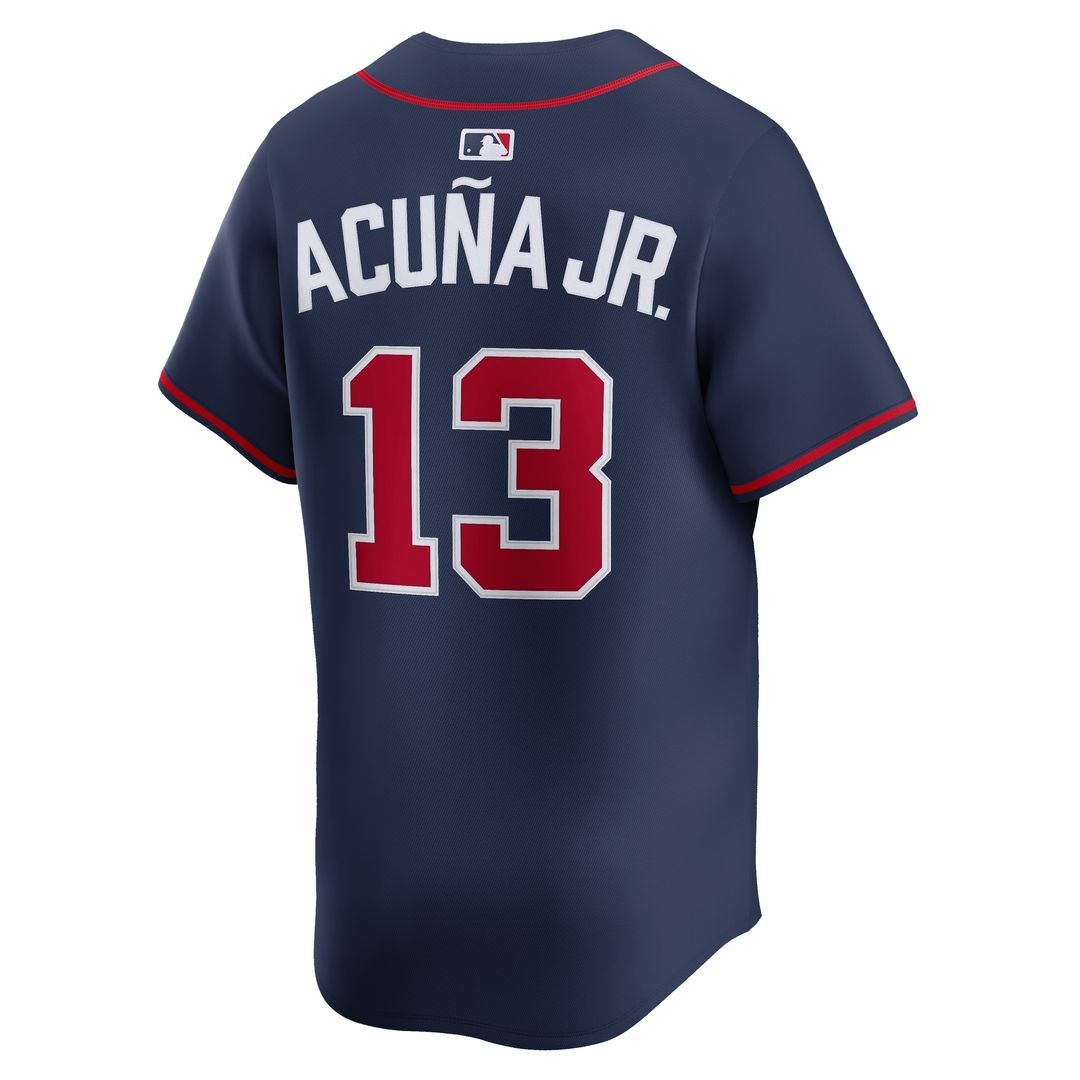 Atlanta Braves Ronald Acuña Jr. Nike Alternate Limited Jersey - Navy Team Jersey Sports Fan Apparel