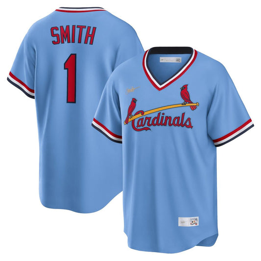 St. Louis Cardinals Ozzie Smith Nike Road Cooperstown Player Jersey - Light Blue Team Jersey Sports Fan Apparel