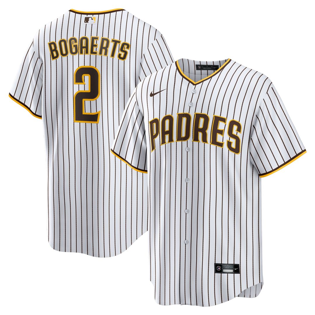 San Diego Padres Xander Bogaerts Nike Home Official Replica Player Jersey - White/Brown Team Jersey Sports Fan Apparel