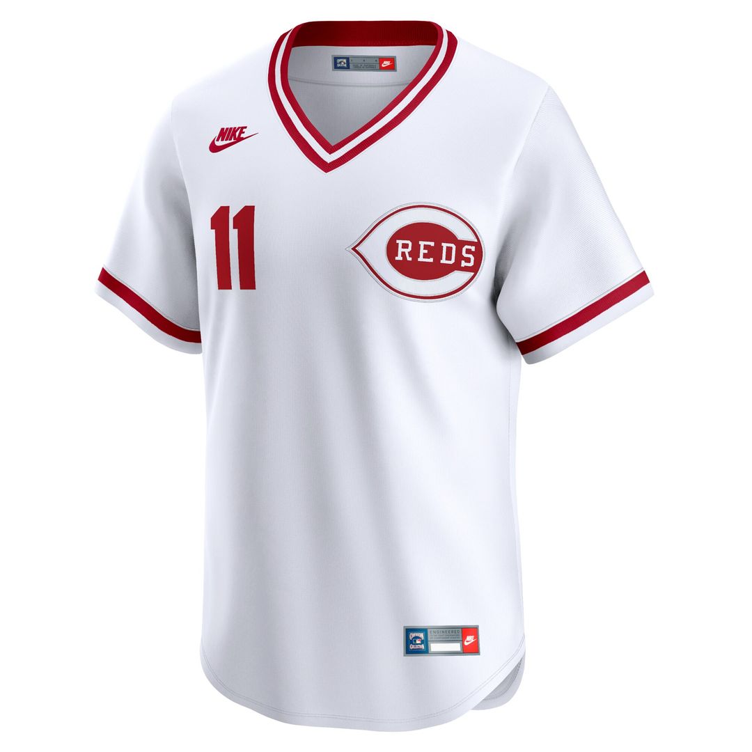 Cincinnati Reds Barry Larkin Nike Throwback Cooperstown Limited Jersey - White Team Jersey Sports Fan Apparel