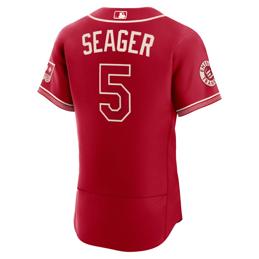 Texas Rangers Corey Seager Nike 2026 City Connect Authentic Sponsor Patch Jersey - Red Team Jersey Sports Fan Apparel