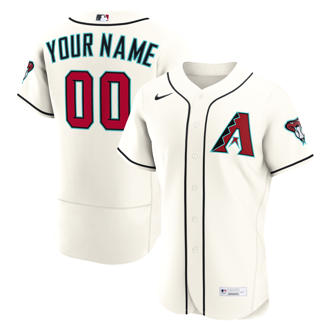 Arizona Diamondbacks Nike Home Authentic Custom Jersey - Cream Team Jersey Sports Fan Apparel