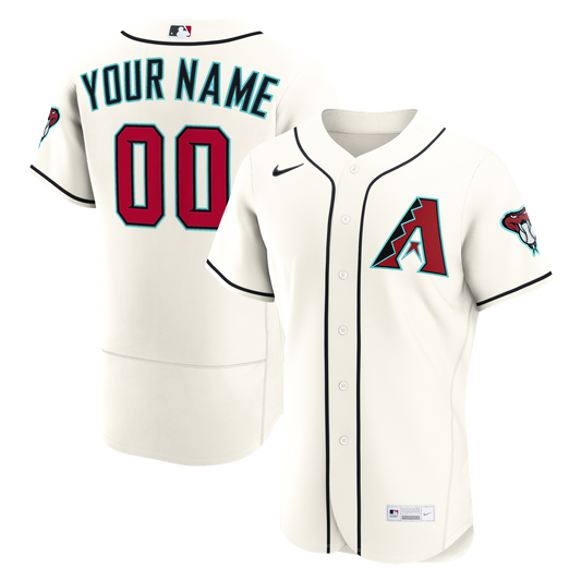 Arizona Diamondbacks Nike Home Authentic Custom Jersey - Cream Team Jersey Sports Fan Apparel