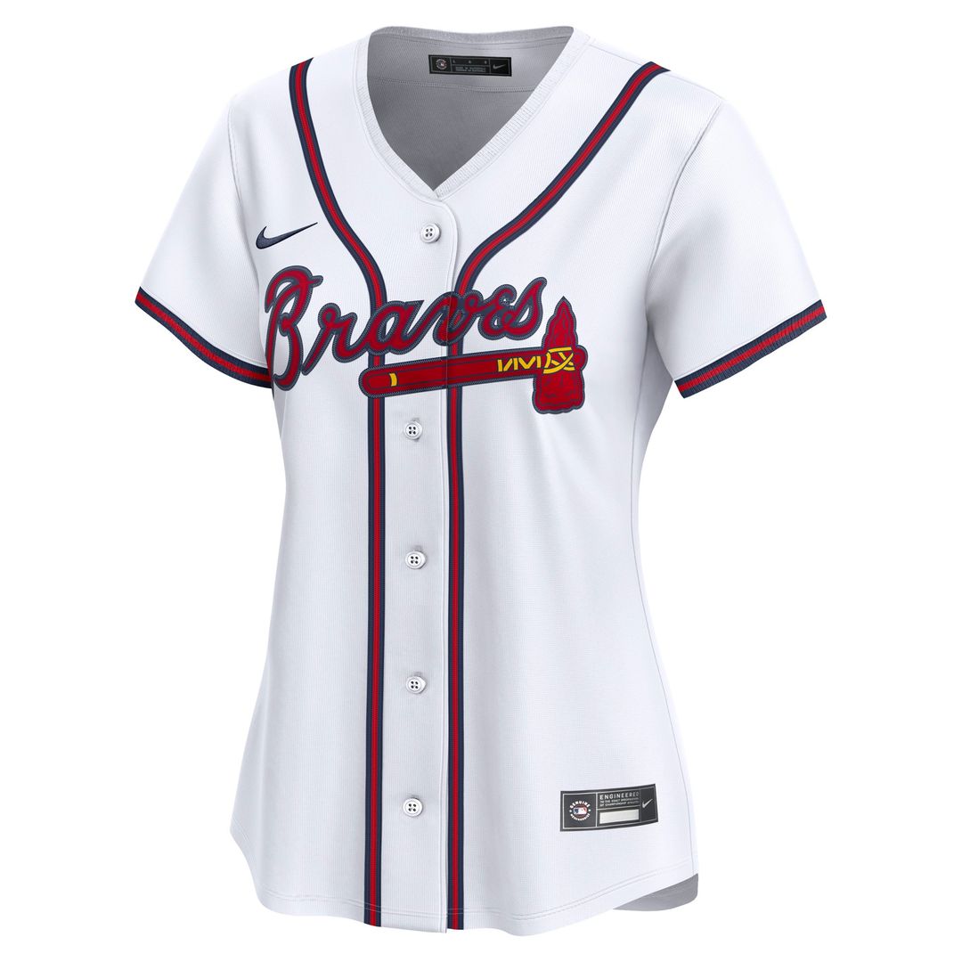 Atlanta Braves Nike Women's Home Limited Custom Jersey - White Team Jersey Sports Fan Apparel