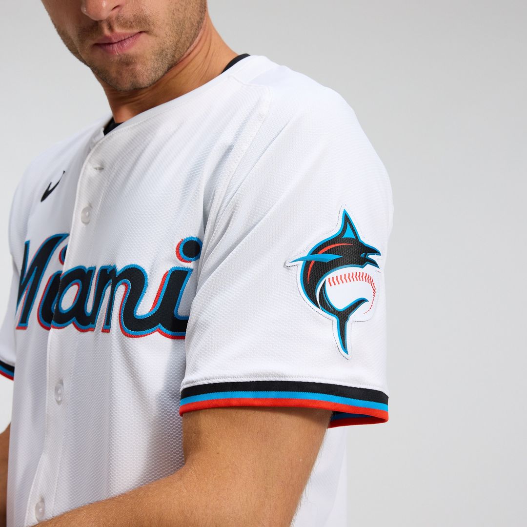 Miami Marlins Nike Home Elite Jersey - White Team Jersey Sports Fan Apparel