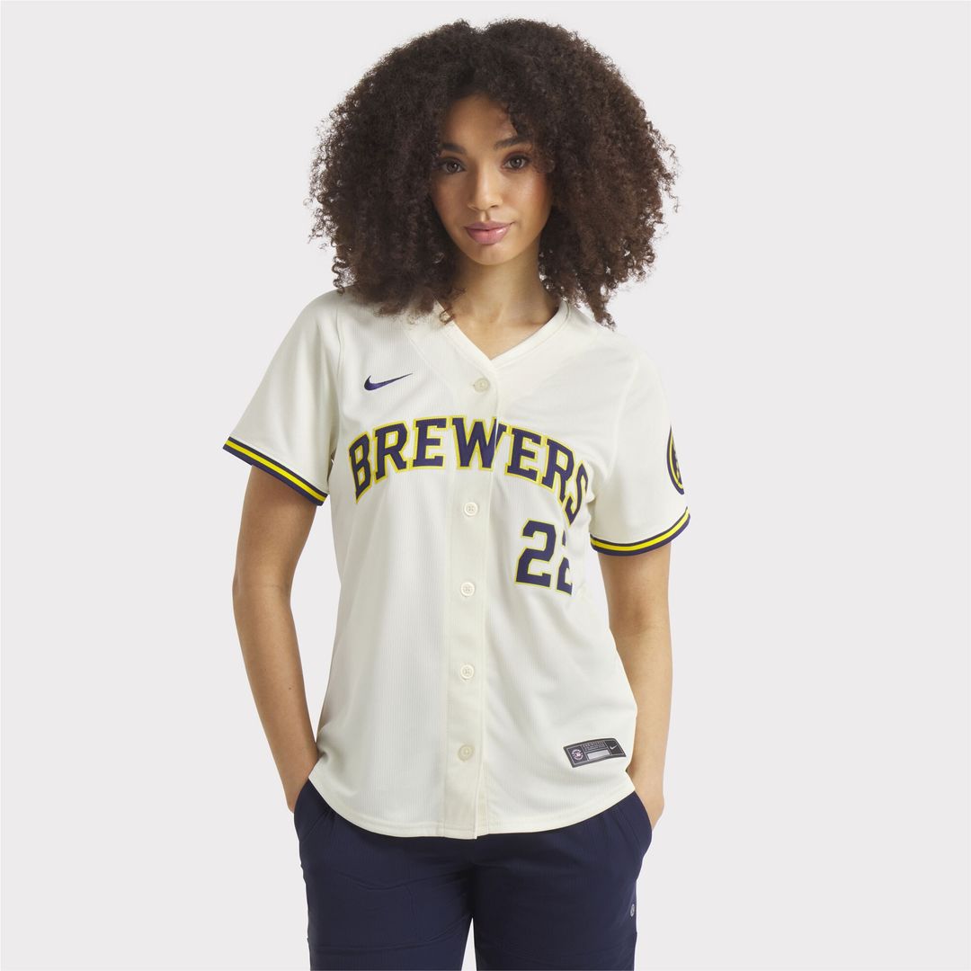 Milwaukee Brewers Christian Yelich Nike Women's Home Limited Player Jersey - Cream Team Jersey Sports Fan Apparel