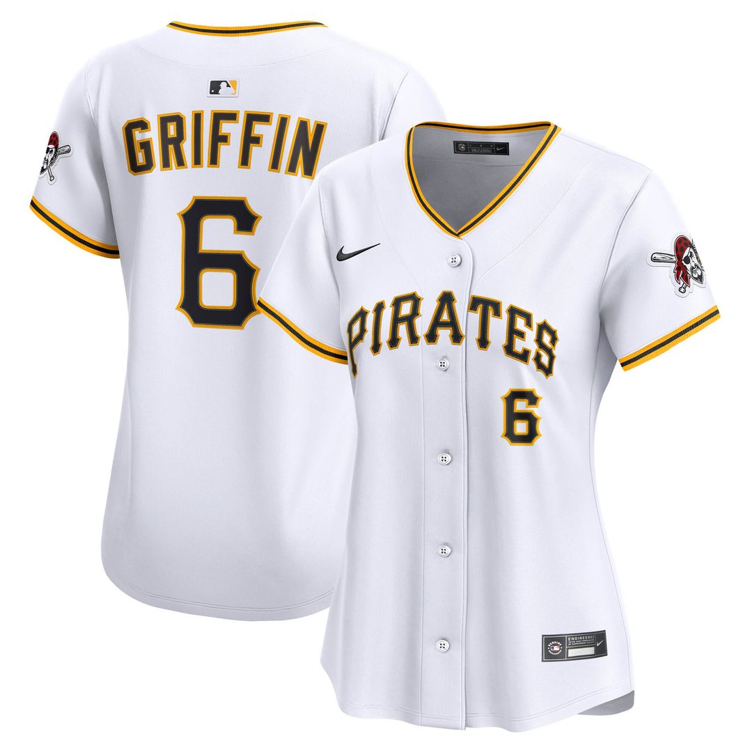 Pittsburgh Pirates Konnor Griffin Nike Women's Home Limited Jersey - White Team Jersey Sports Fan Apparel