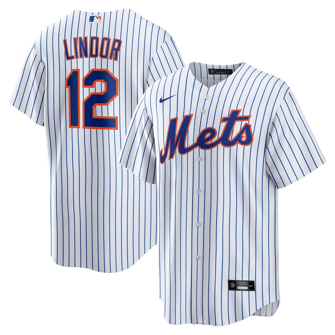 New York Mets Francisco Lindor Nike Home Replica Player Jersey - White Team Jersey Sports Fan Apparel
