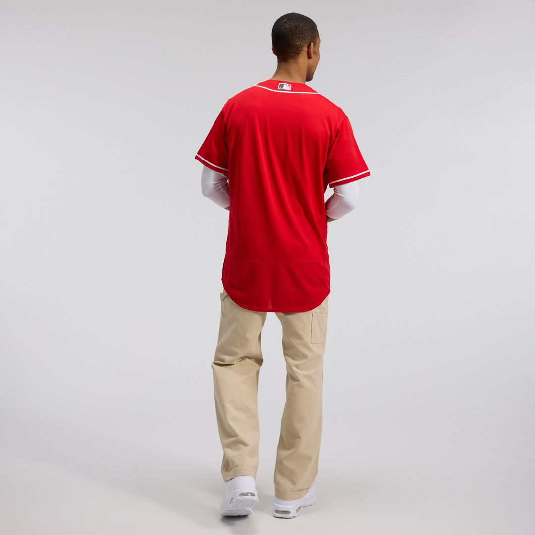 Cincinnati Reds Nike Alternate Authentic Team Logo Jersey - Scarlet Team Jersey Sports Fan Apparel