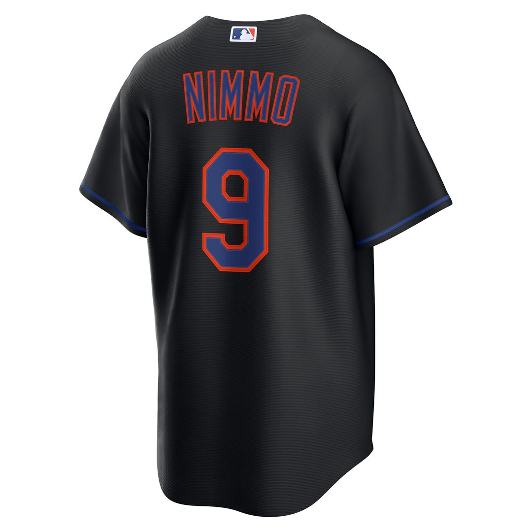 New York Mets Brandon Nimmo Nike Alternate Replica Jersey - Black Team Jersey Sports Fan Apparel
