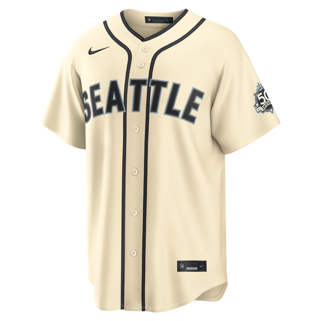 Seattle Mariners Cal Raleigh Nike Alternate 50th Season Patch Stadium Jersey - Teal Team Jersey Sports Fan Apparel