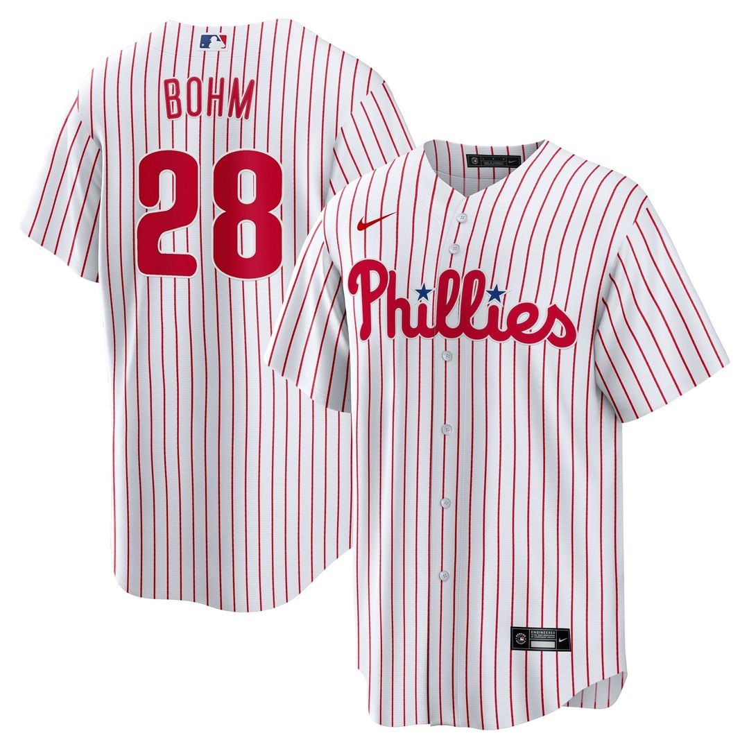 Philadelphia Phillies Alec Bohm Nike Home Replica Jersey - White Team Jersey Sports Fan Apparel