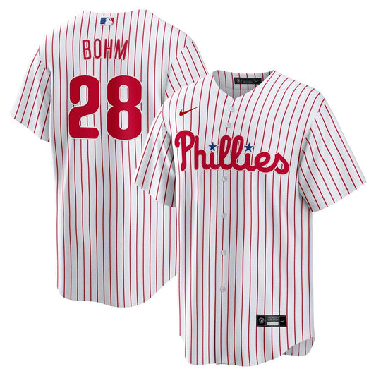 Philadelphia Phillies Alec Bohm Nike Home Replica Jersey - White Team Jersey Sports Fan Apparel
