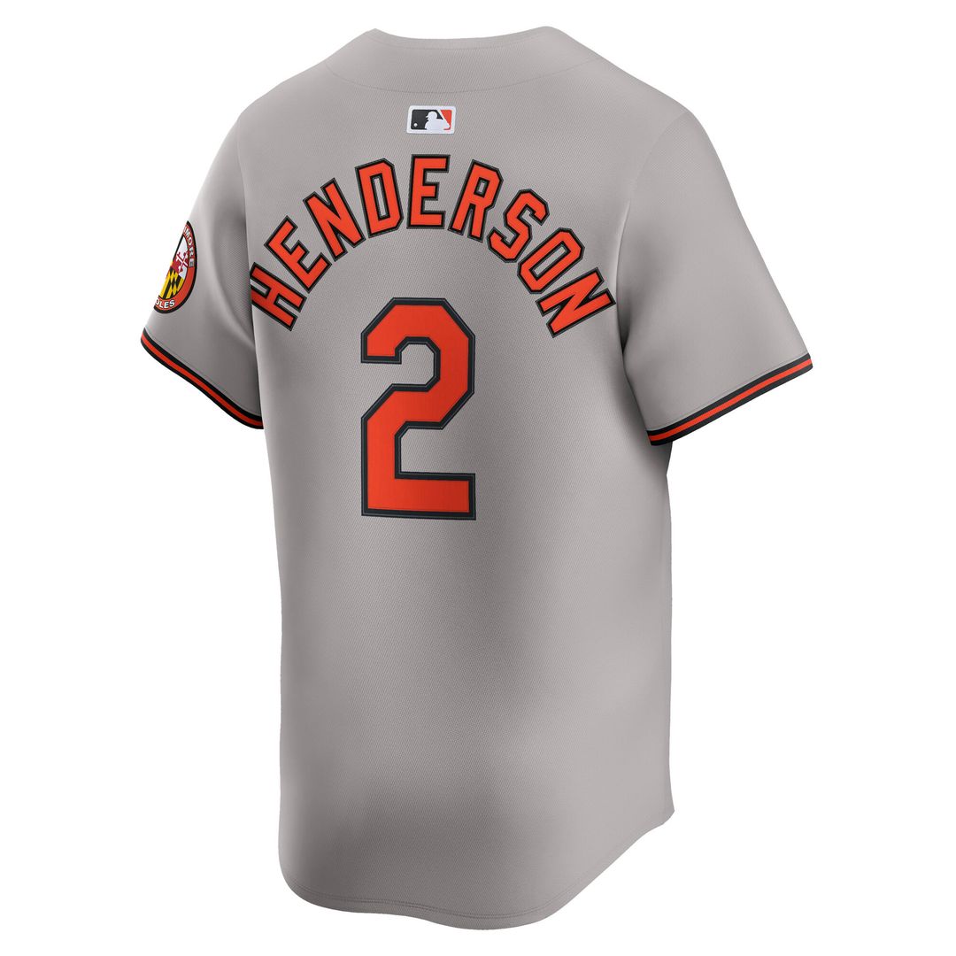 Baltimore Orioles Gunnar Henderson Nike Road Limited Player Jersey - Gray Team Jersey Sports Fan Apparel