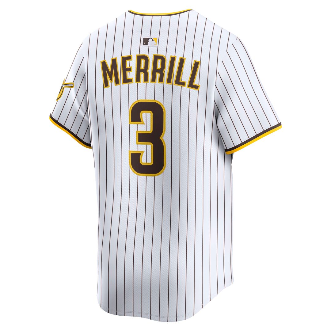 San Diego Padres Jackson Merrill Nike Home Limited Player Jersey - White Team Jersey Sports Fan Apparel