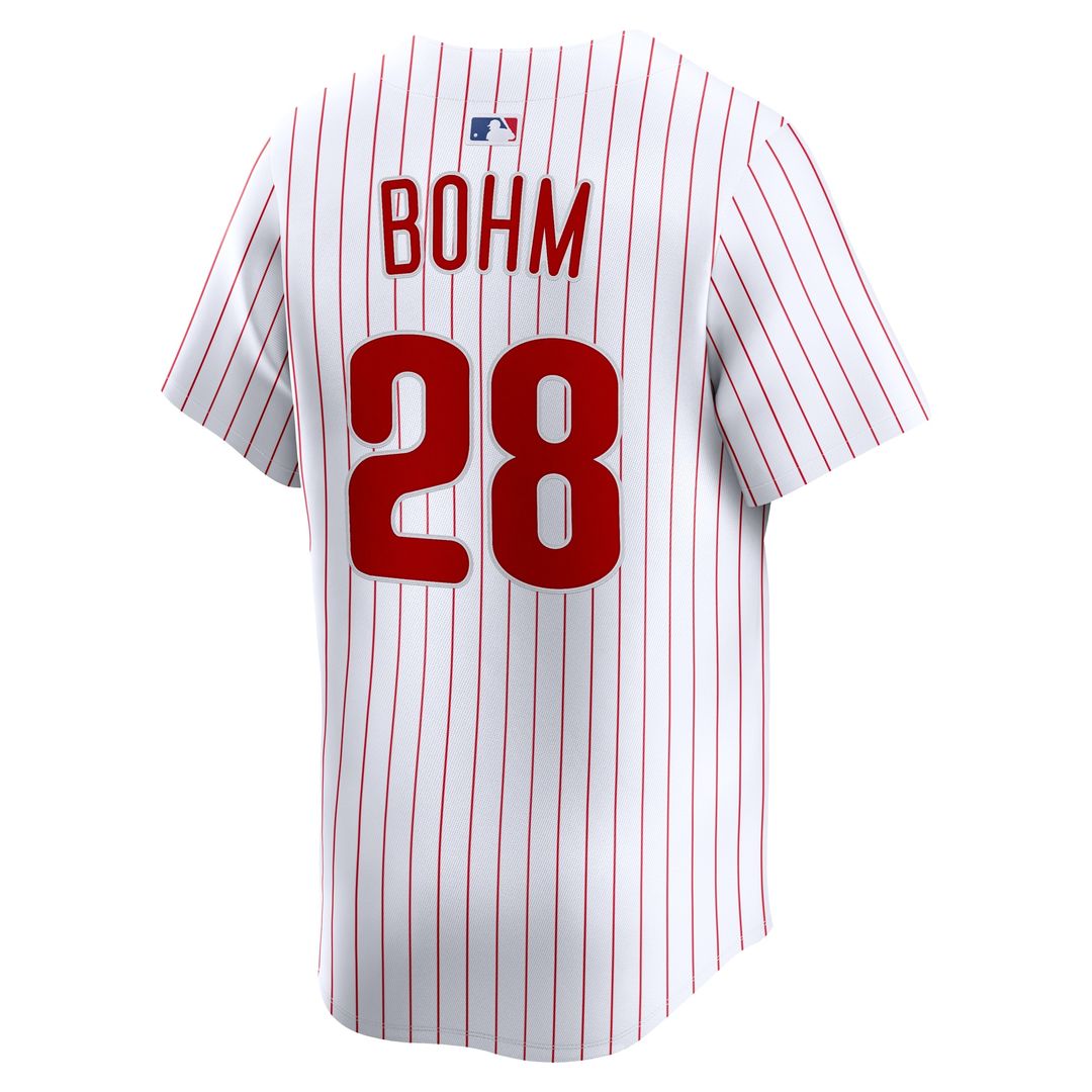 Philadelphia Phillies Alec Bohm Nike Home Limited Player Jersey - White Team Jersey Sports Fan Apparel
