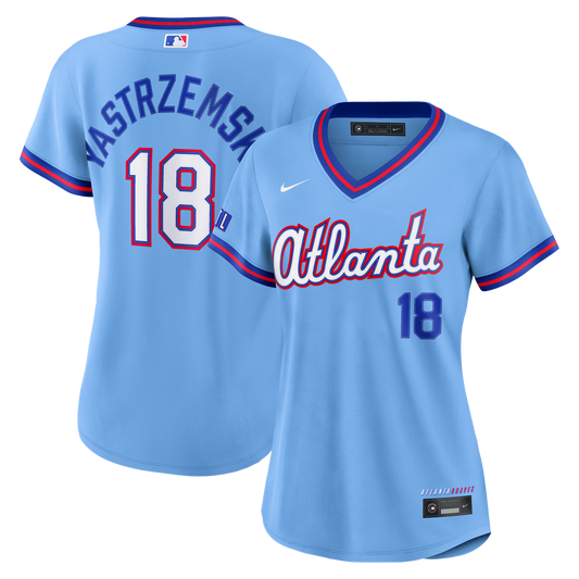 Atlanta Braves Mike Yastrzemski Nike Women's 2026 City Connect Stadium Jersey - Powder Blue Team Jersey Sports Fan Apparel